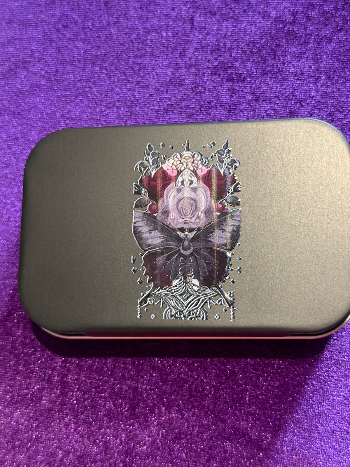 Butterfly Rose Multipurpose Metal Tin