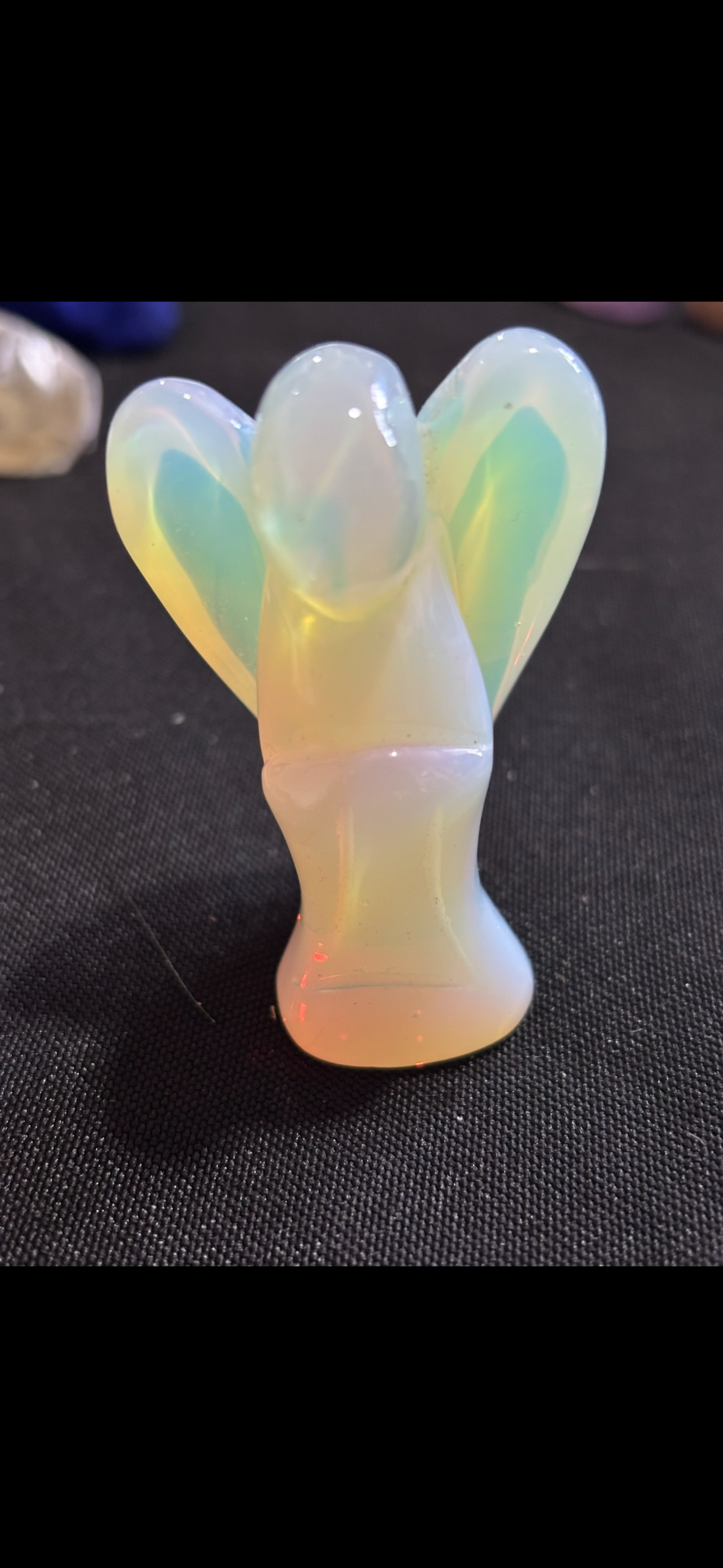 Opalite Crystal Angel – Large 3 Inch Carved Figurine