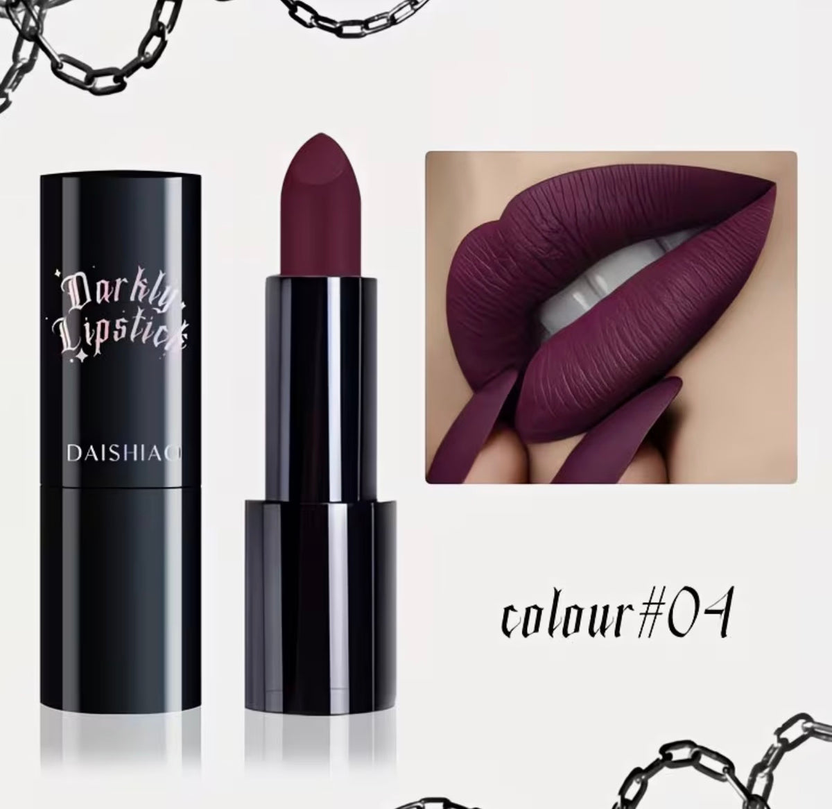 Darkly Lipstick Trio – Red, Plum & Black