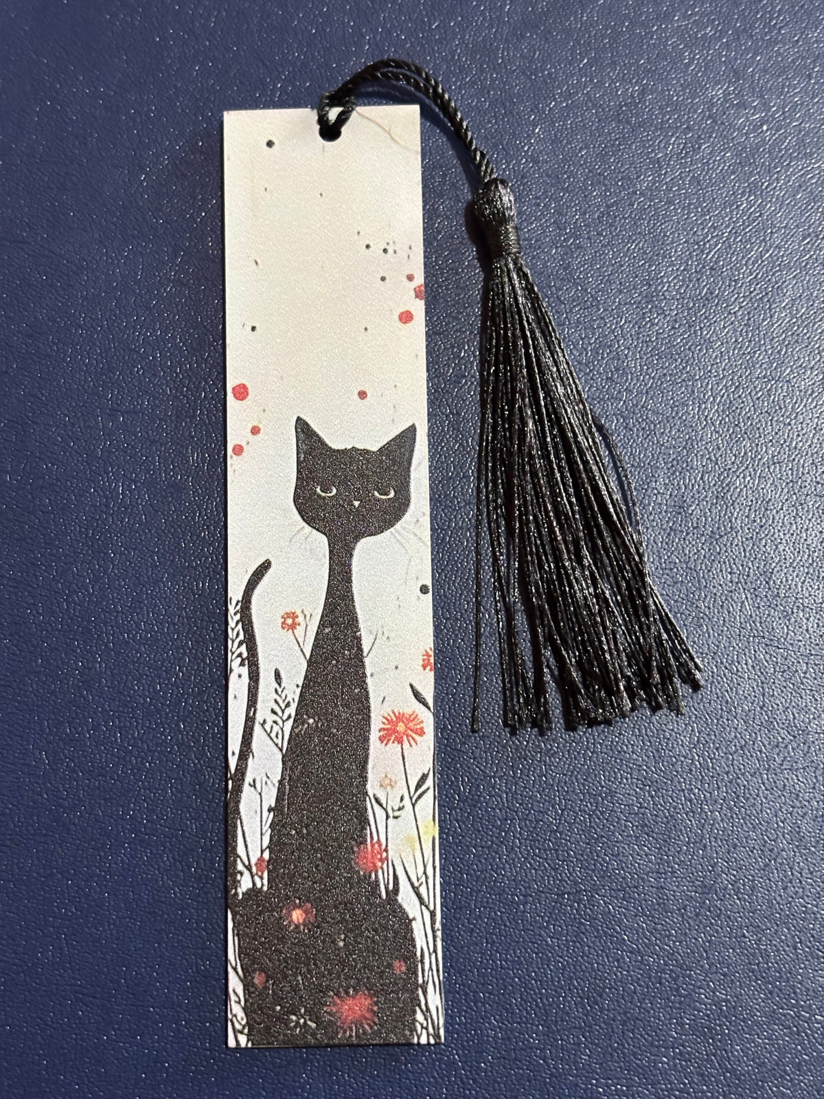 Acrylic Cat Bookmark With Silk Tassel
