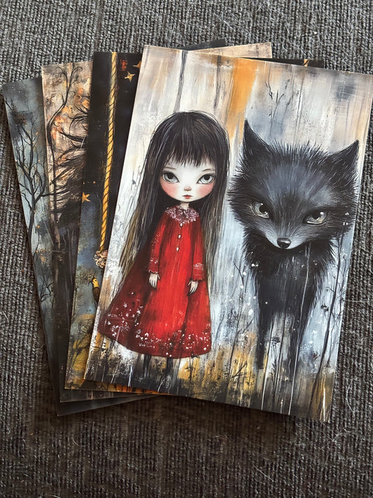 Dark Fairytale Mini Art Print Set (4 Pack)