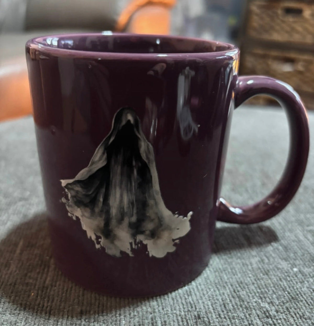 Haunted House & Ghost Purple Mug
