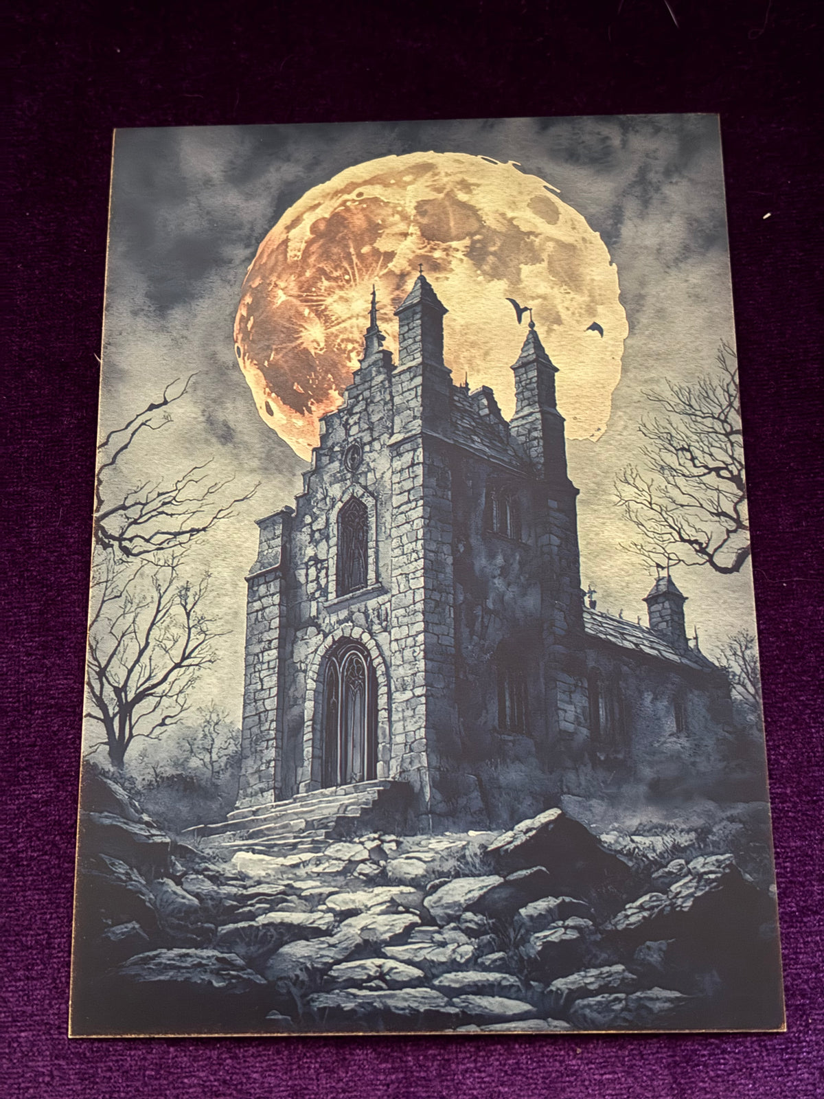 Gothic Moonlit Ruins Mini Print Set – Set 2