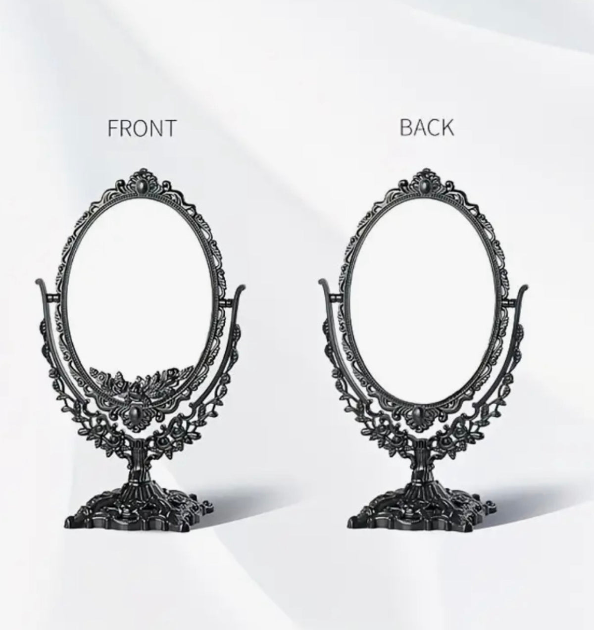 Ornate Black Gothic Vanity Mirror