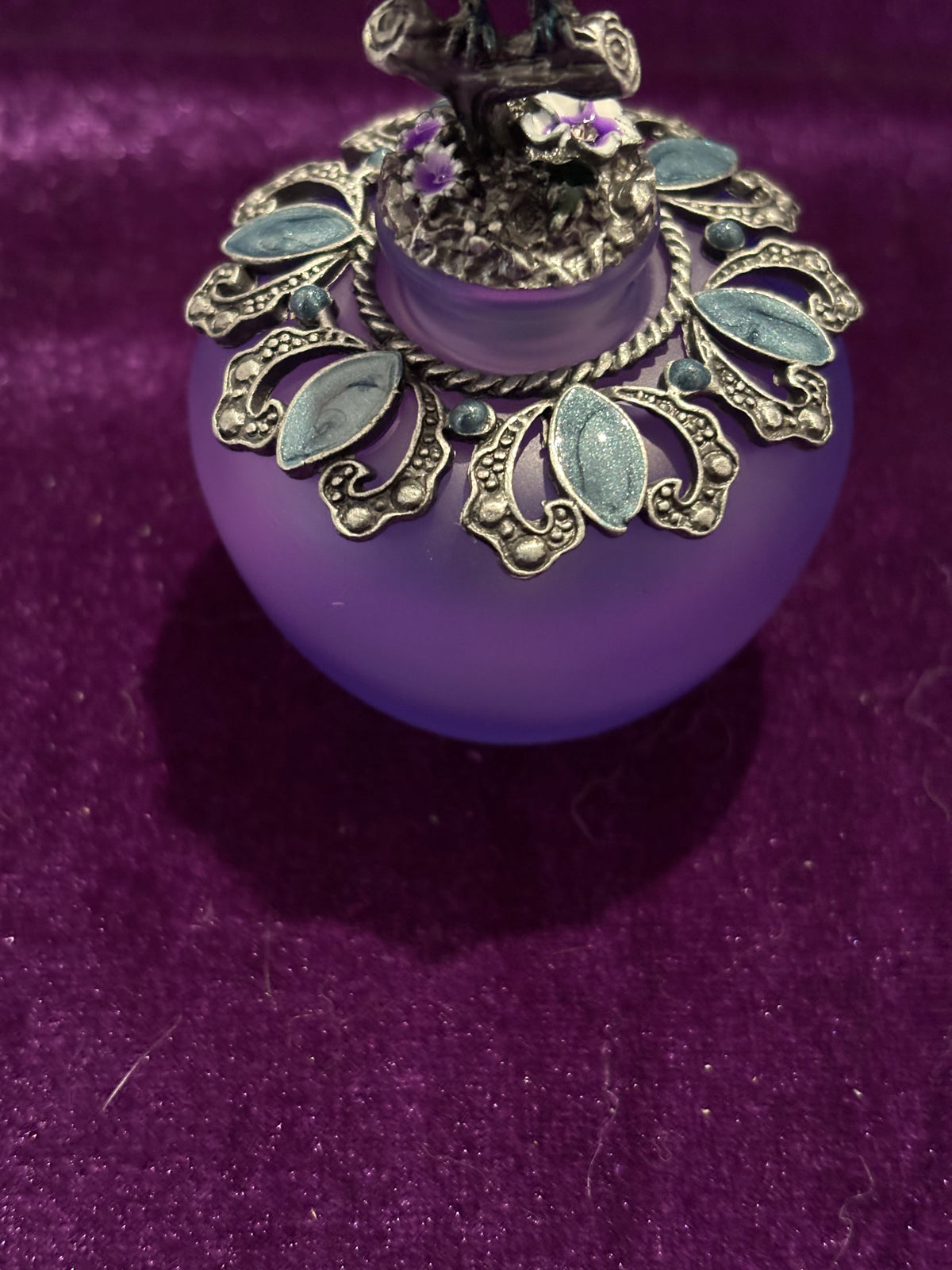 Handmade Blue Bird Jeweled Glass Perfume Bottle – 25ml
