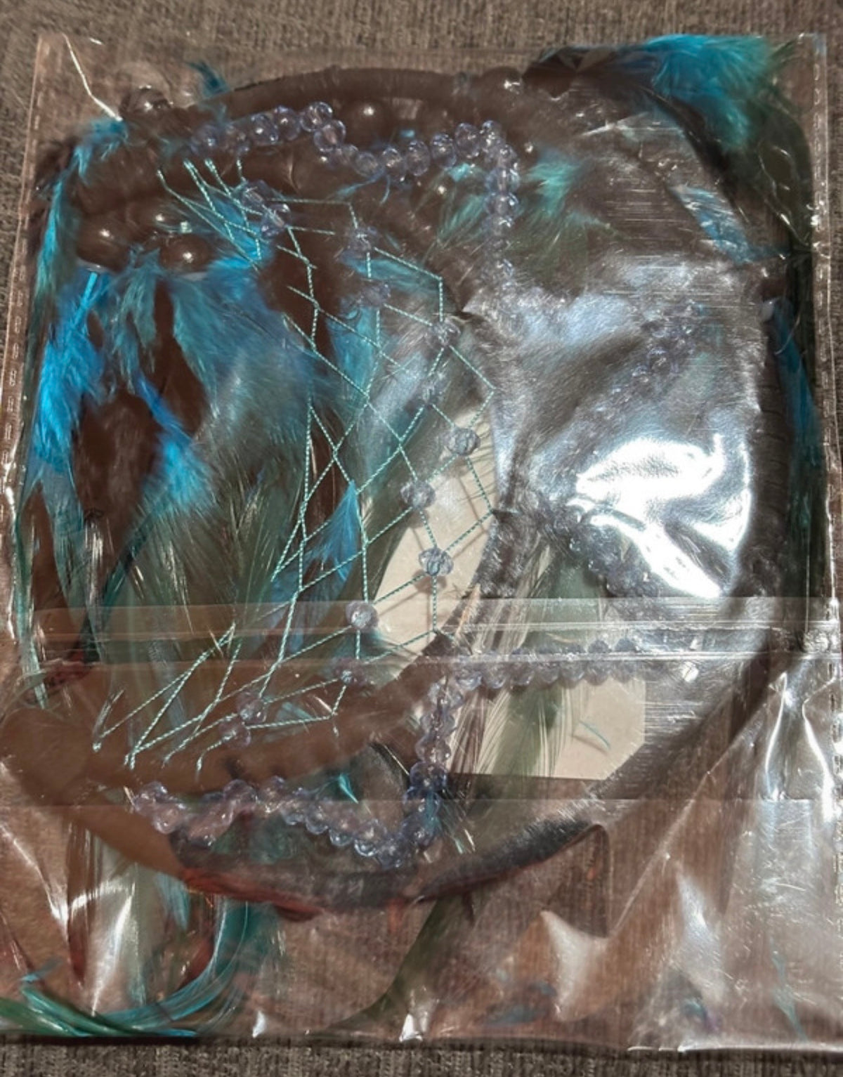 Crescent Moon Feather Dreamcatcher Wall Hanging