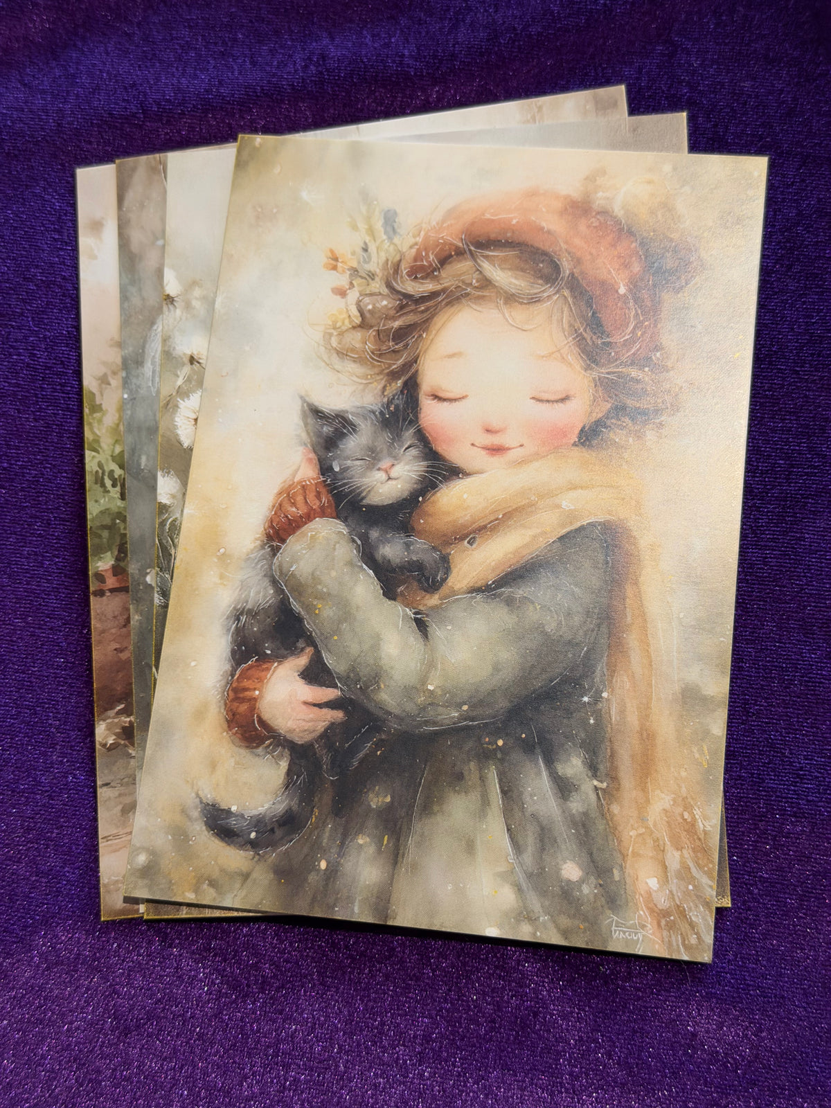 Whiskers in Watercolour Mini Prints – Set 1