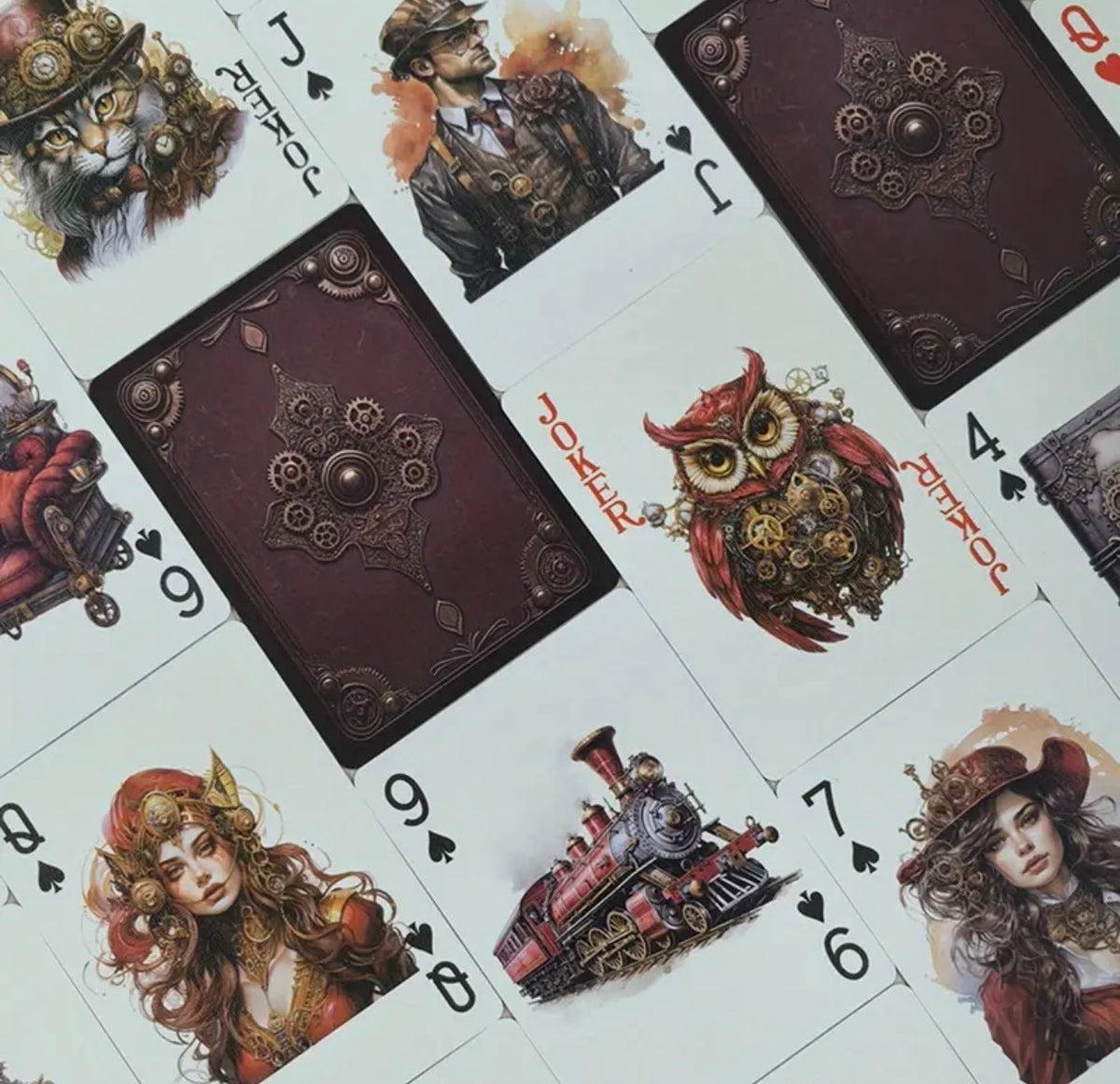 Steampunk Playing Card Deck – Gothic Clockwork Poker Cards