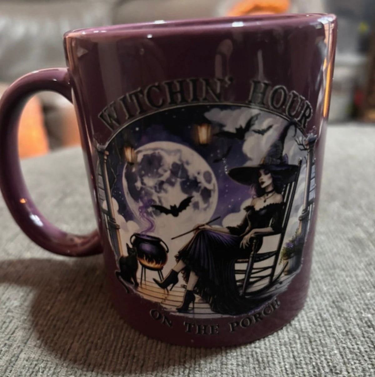 Witchin’ Hour On The Porch Purple Mug