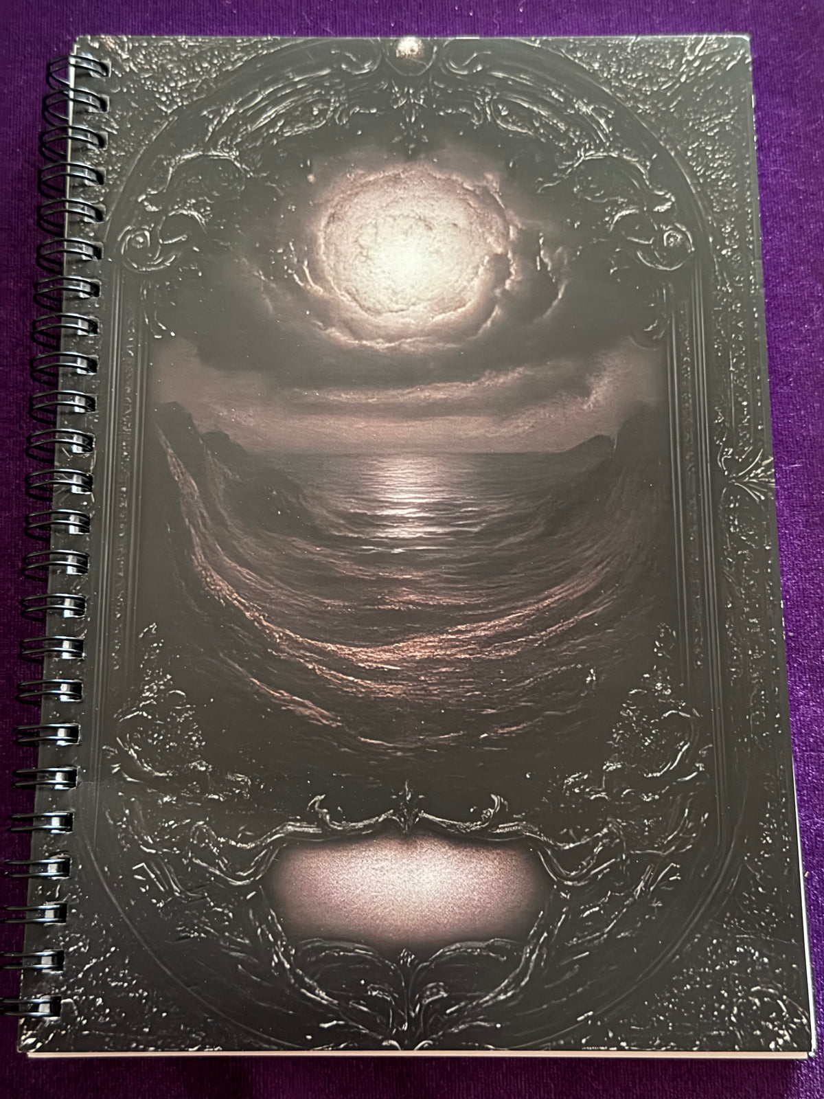Moonlit Sea – Dark Celestial Notebook