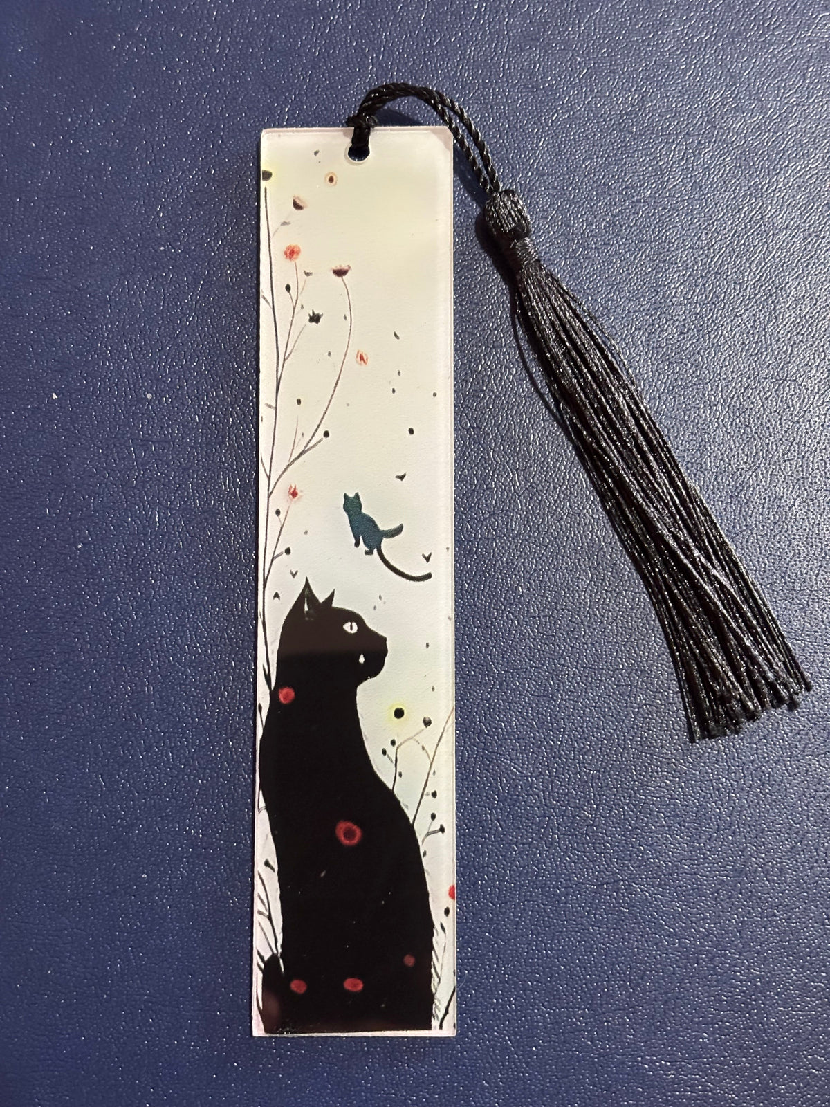 Acrylic Cat Bookmark With Silk Tassel