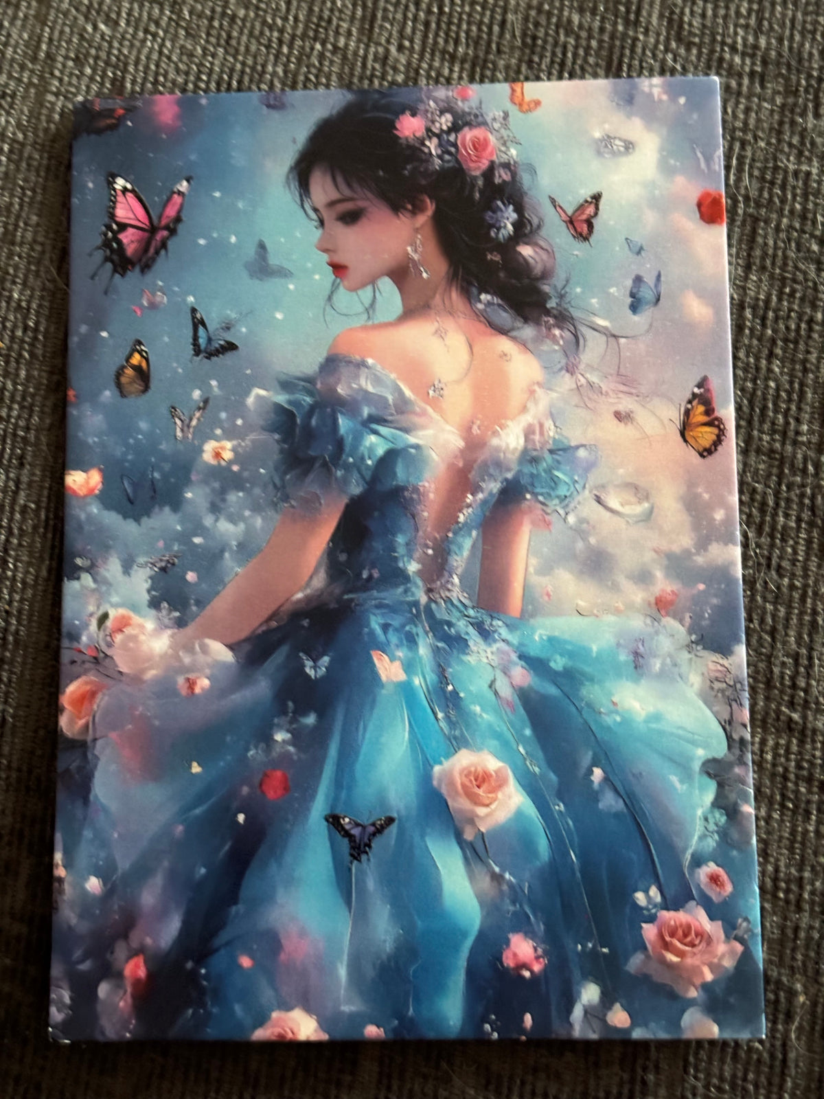 Modern Alice in Wonderland A6 Postcard Set – Floral Fantasy Carriages, Rabbit Fairies & Gothic Tea Party Art (Set of 4)