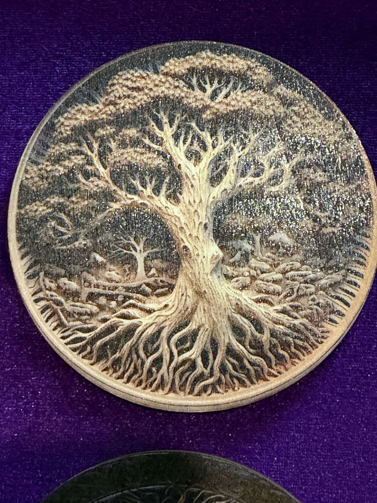 Tree of Life Wooden Coasters – Set of Four