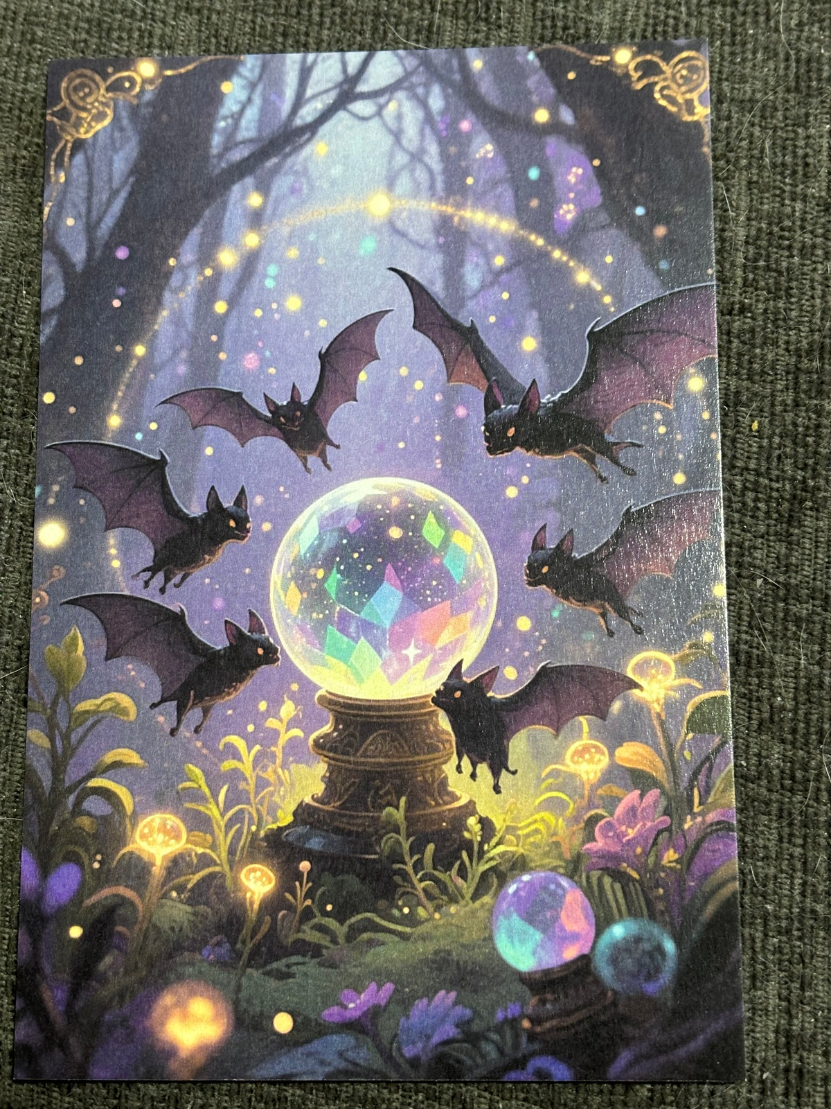 Witch & Familiar A6 Postcard Set – Gothic Fantasy Art Prints – Magical Forest Witch Cards (Set of 4)