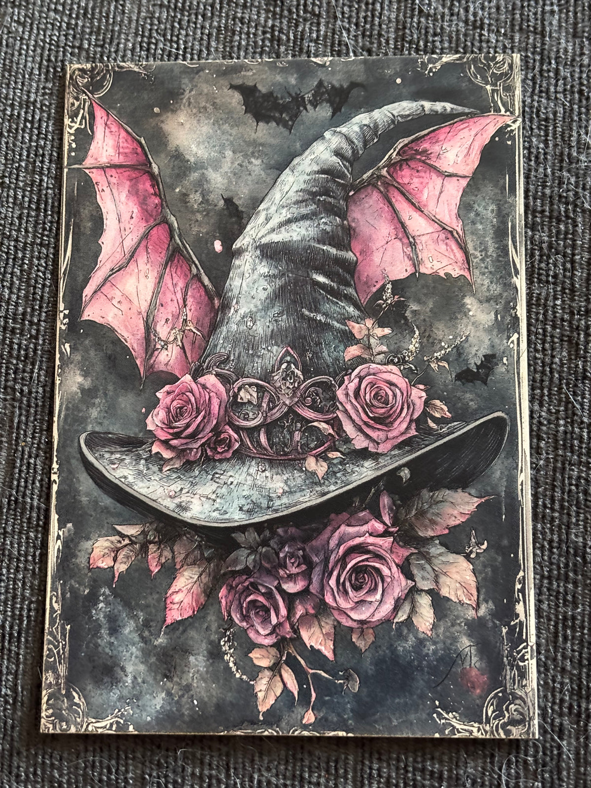 Witch Hat Gothic Mini Art Print Set (4 Pack)