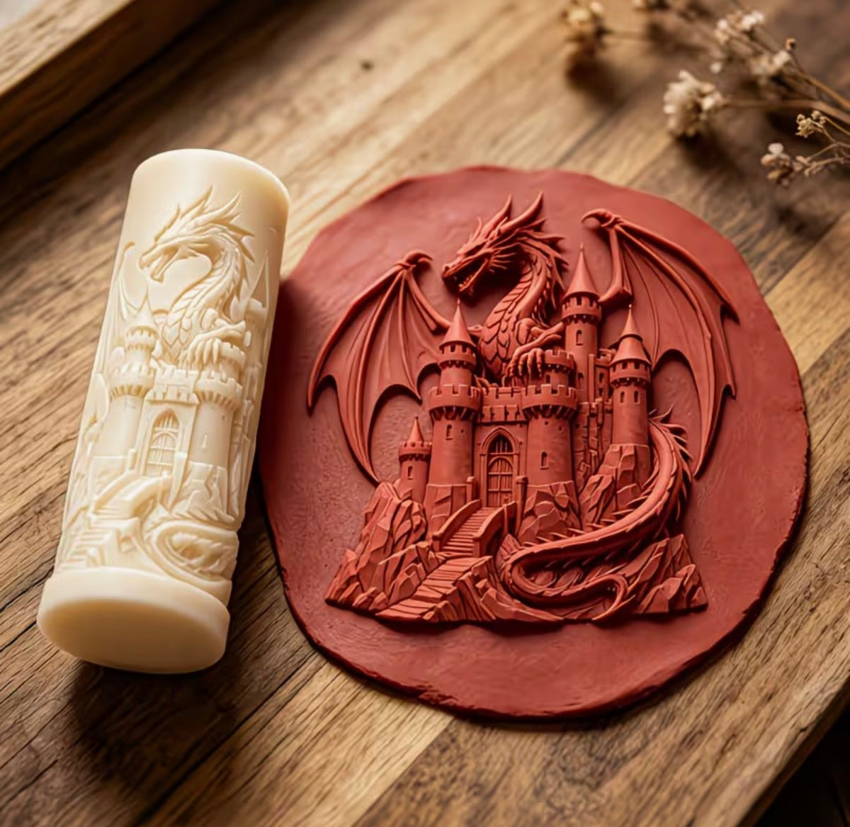 Dragon Castle Clay Texture Roller