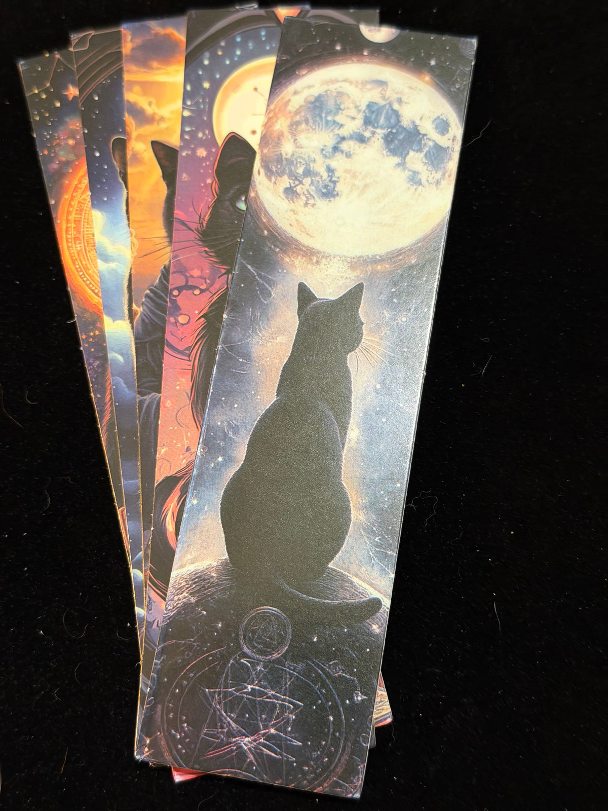 Mystical Cat Bookmark Set – Pack of 5