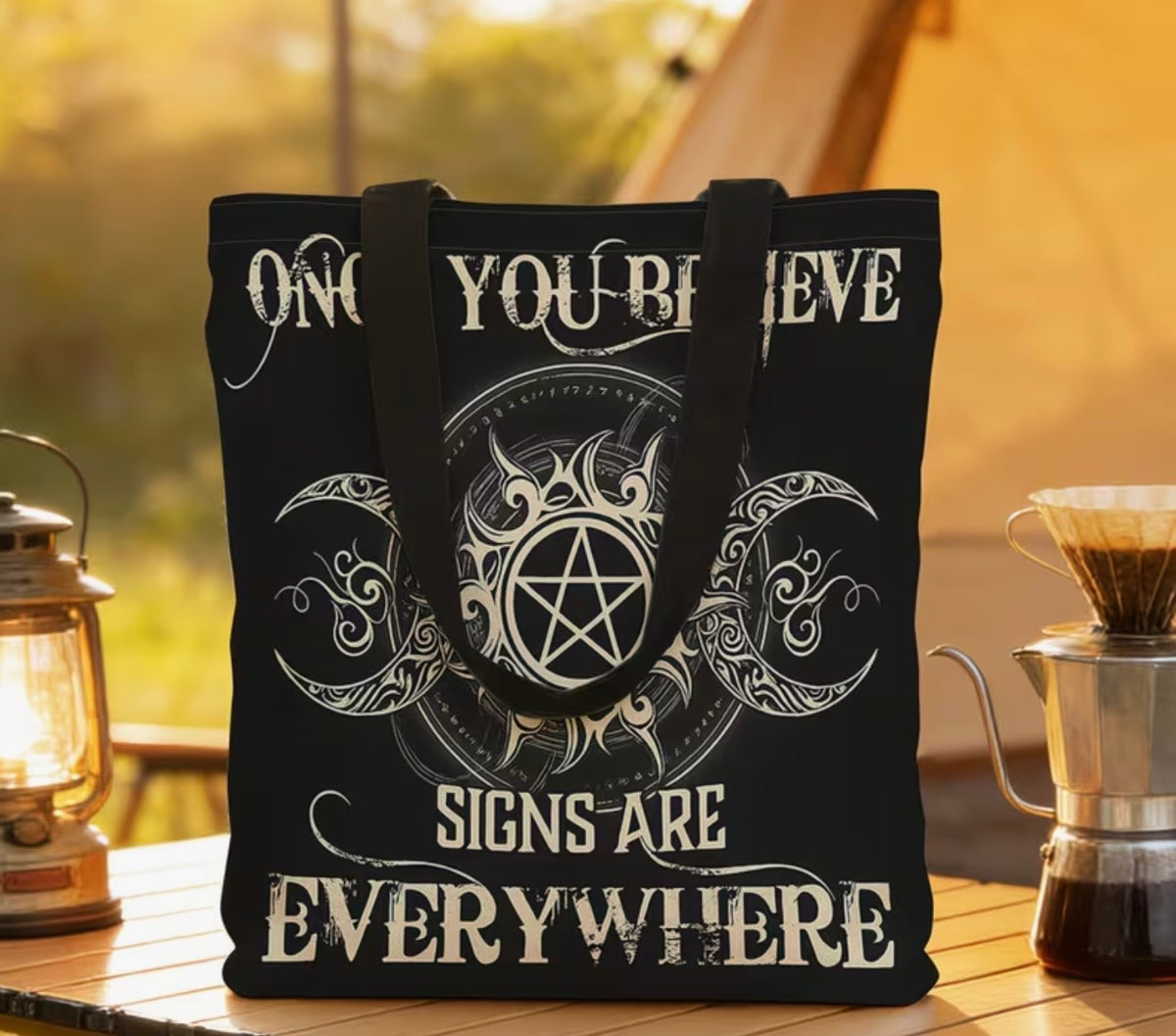 Signs Are Everywhere Celestial Tote Bag