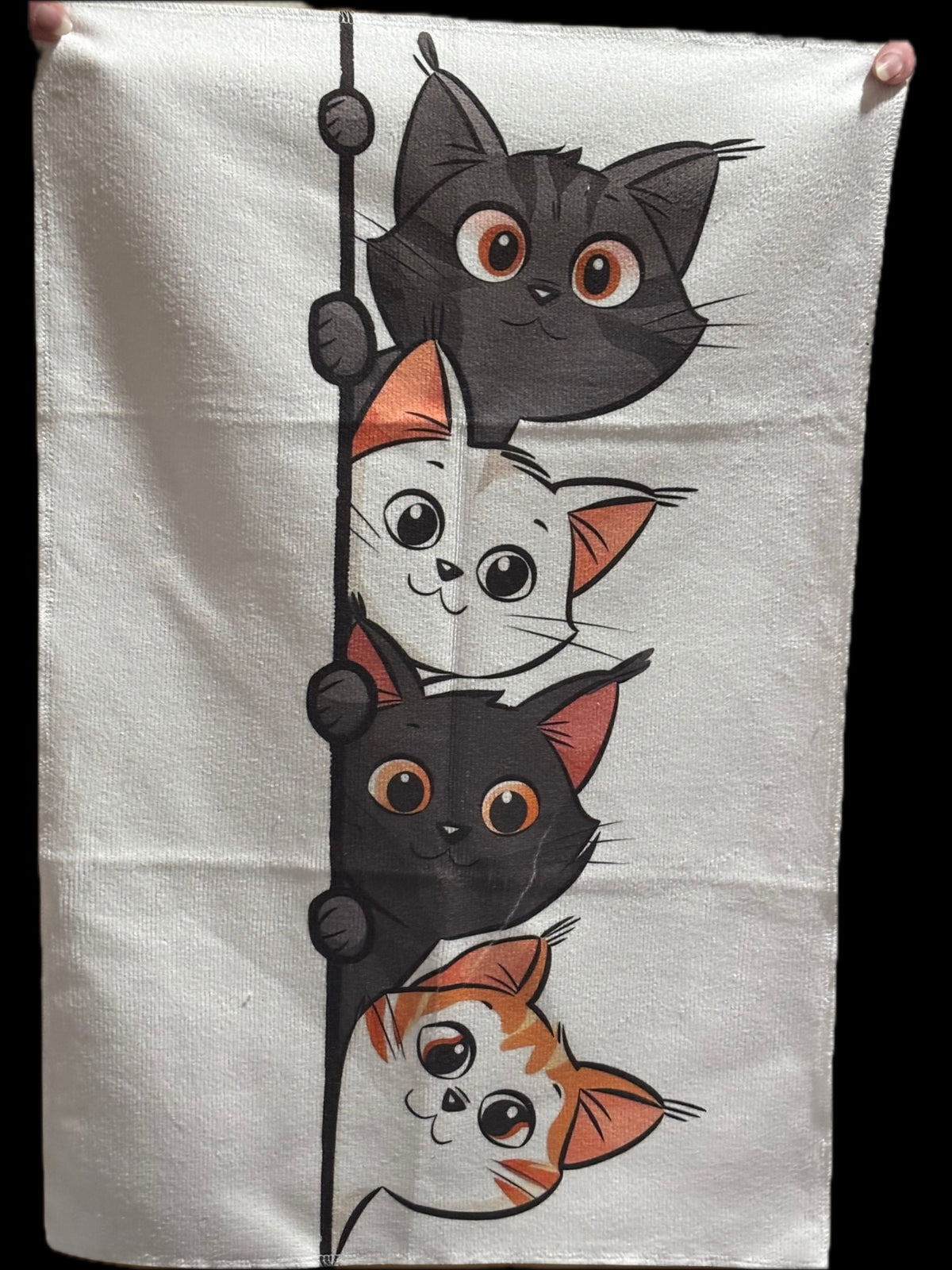 Peeking Cats Kitchen Tea Towel