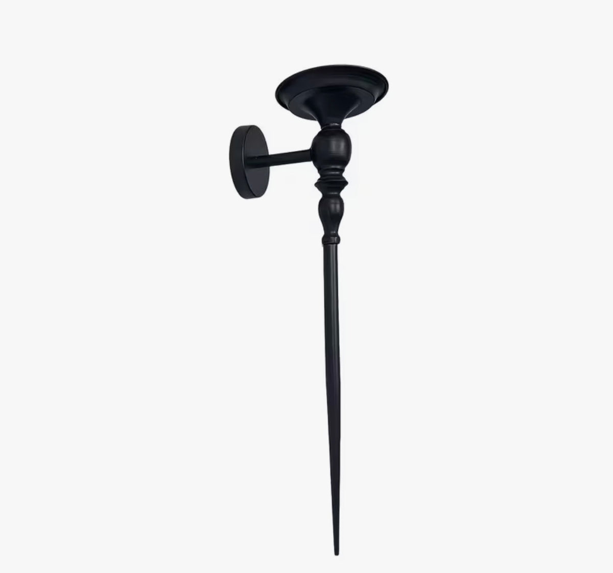 Gothic Black Iron Wall Candle Sconces – Pair