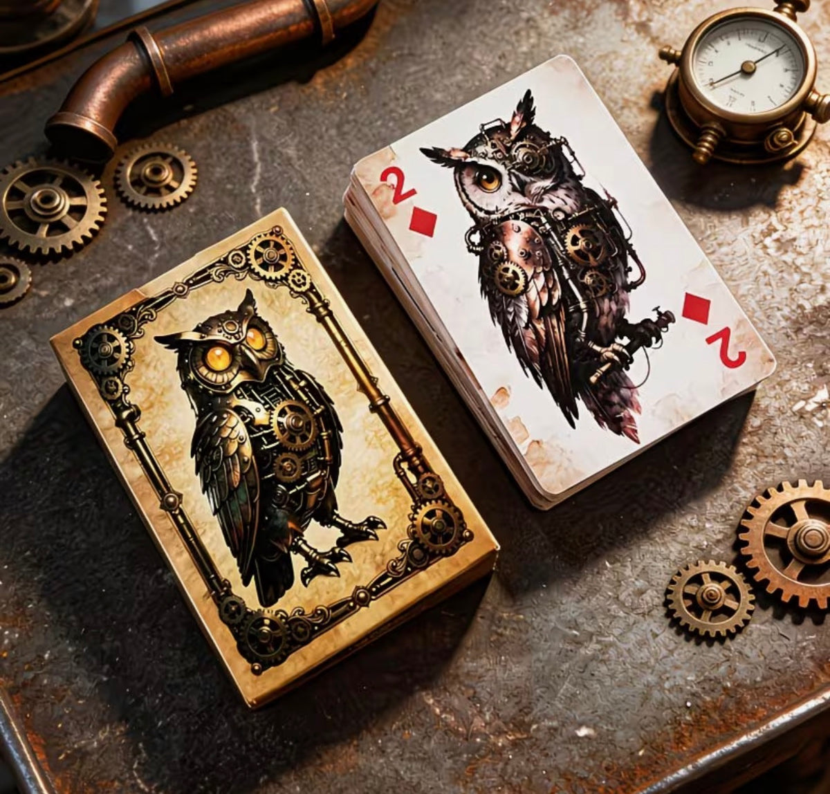 Steampunk Menagerie Playing Cards