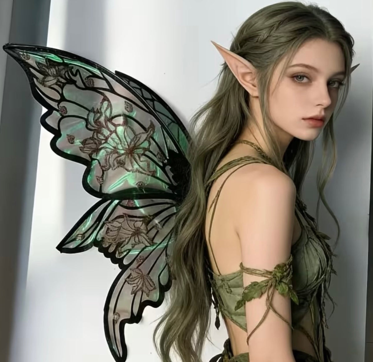 Enchanted Fairy Wings – Woodland Green Sparkle