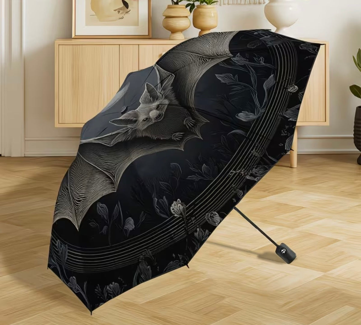 Crescent Moon Bat Automatic Umbrella