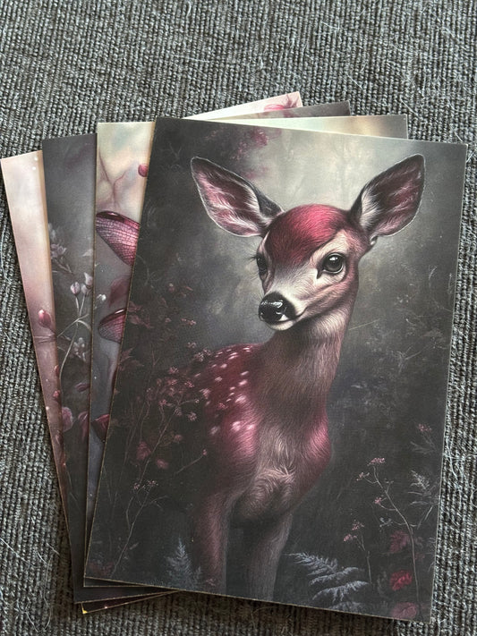Enchanted Woodland Mini Art Print Set (4 Pack)