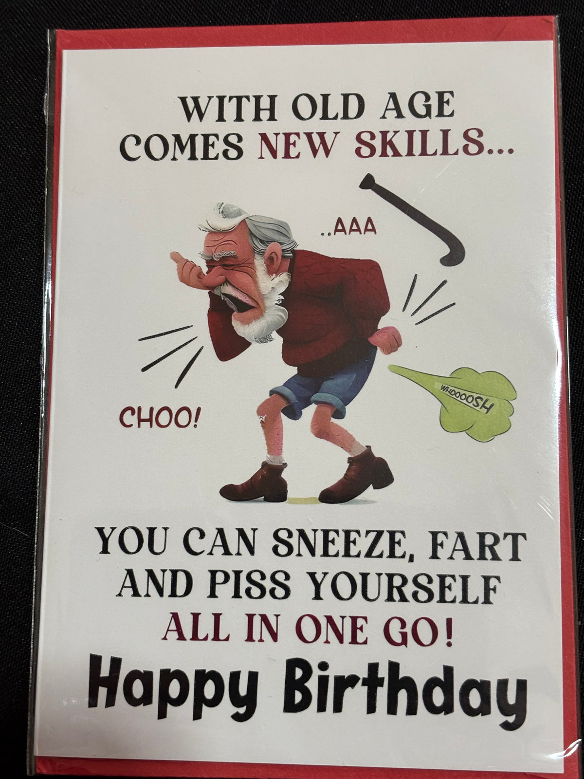 With Old Age Comes New Skills – Funny Birthday Card