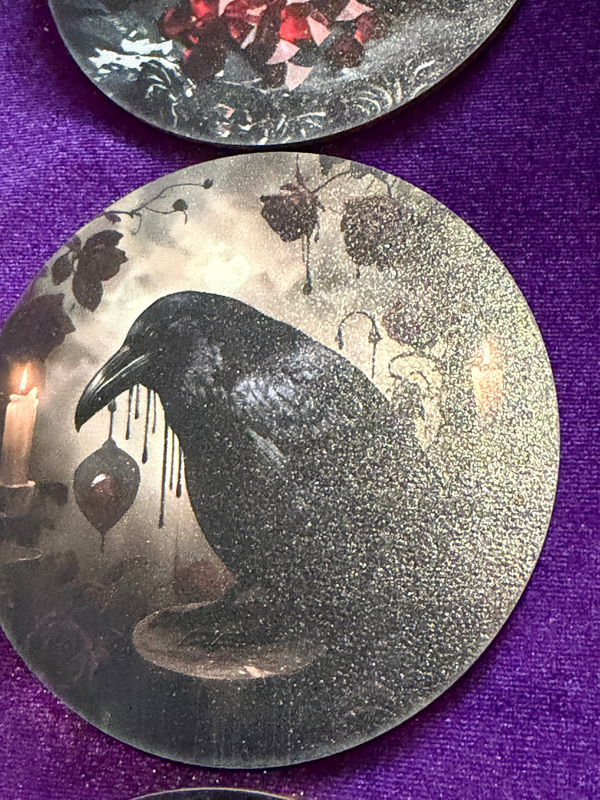 Gothic Shadows Wooden Coasters – Set of Six