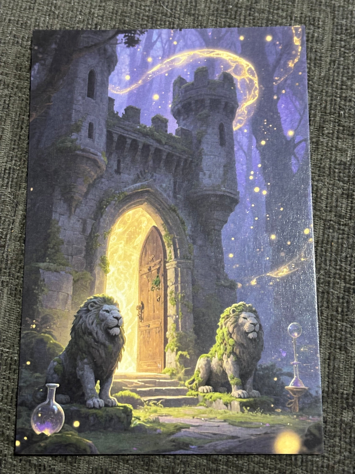 Witch & Familiar A6 Postcard Set – Gothic Fantasy Art Prints – Magical Forest Witch Cards (Set of 4)