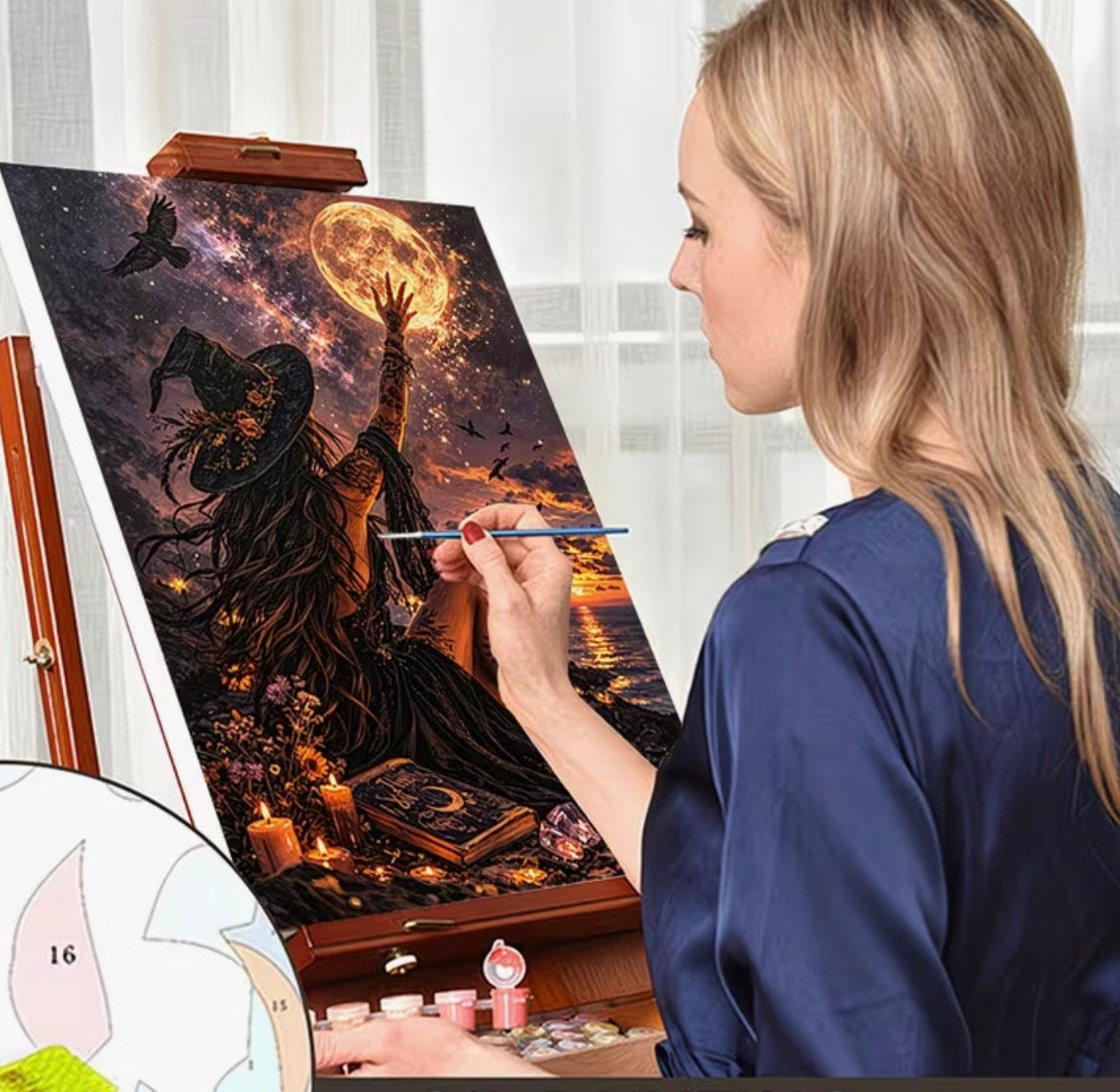 Calling Down the Moon — Gothic Paint by Numbers Kit