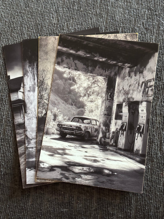 Deserted Town Mini Art Print Set (4 Pack)