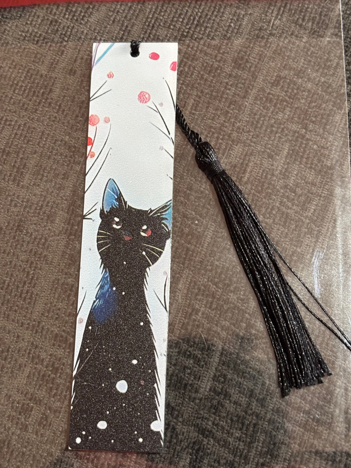 Acrylic Cat Bookmark With Silk Tassel