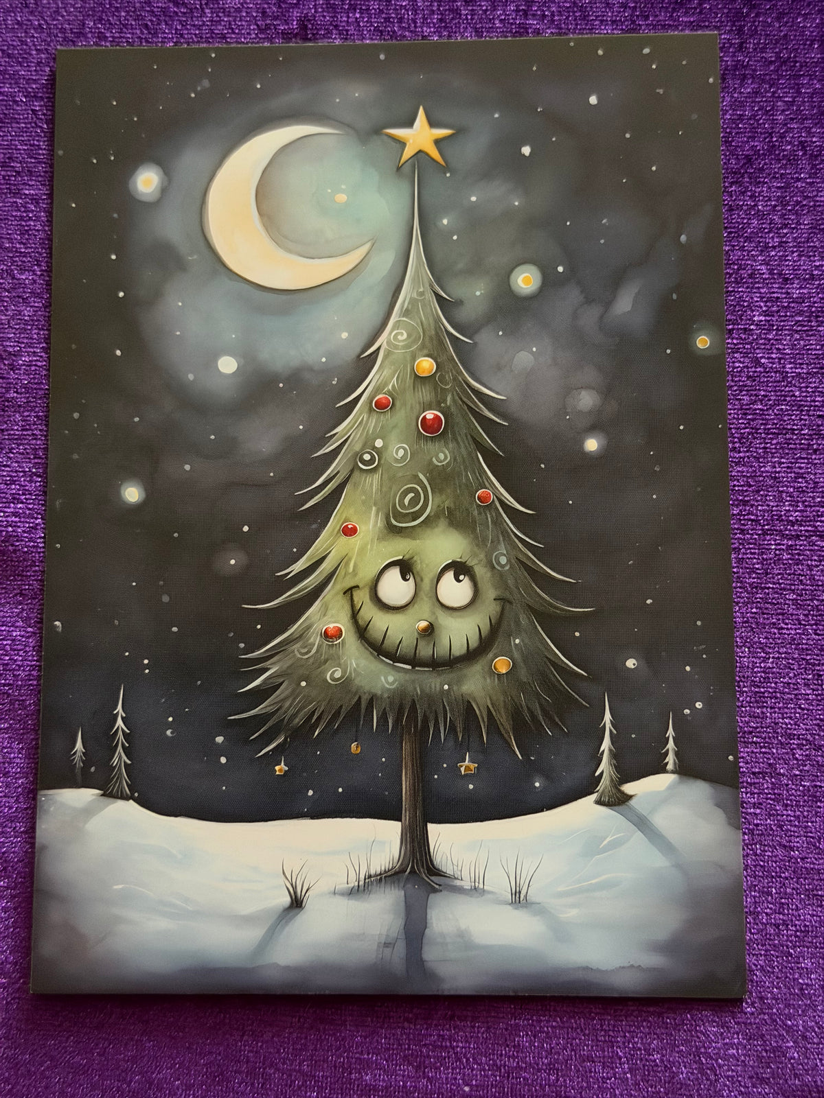 Yuletide Whimsy Christmas Tree Set With Stickers