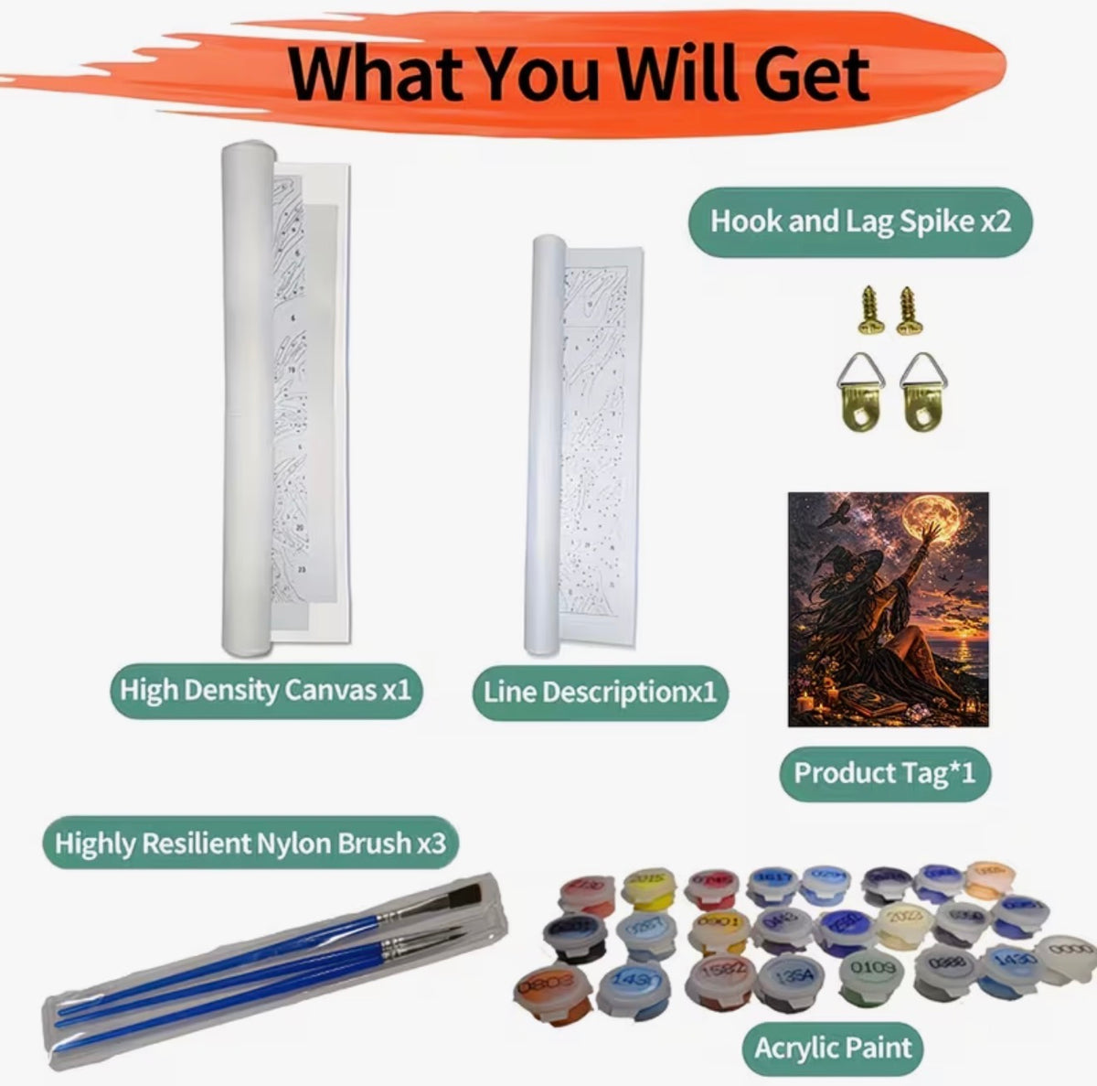 Calling Down the Moon — Gothic Paint by Numbers Kit
