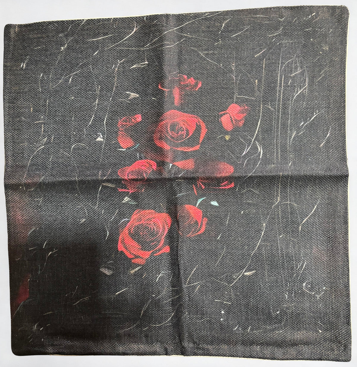 Blood Roses – Double-Sided Linen Weave Cushion Cover