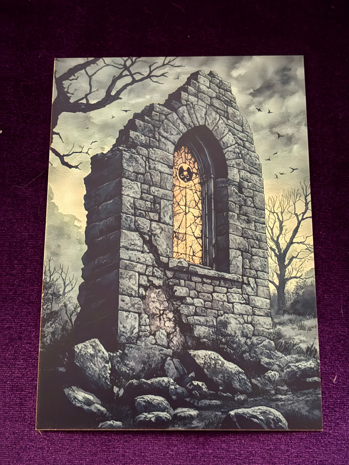 Gothic Moonlit Ruins Mini Print Set – Set 3