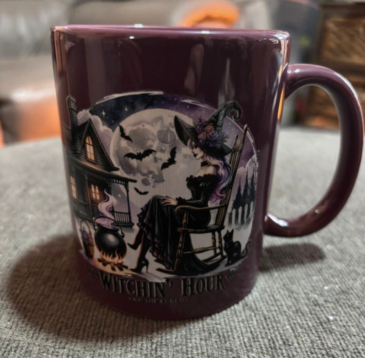 Witchin’ Hour On The Porch Purple Mug