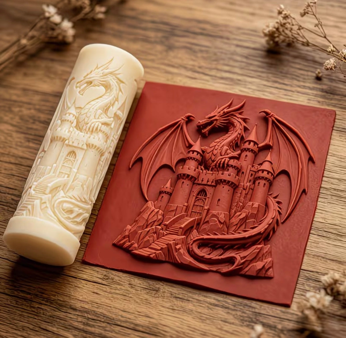 Dragon Castle Clay Texture Roller