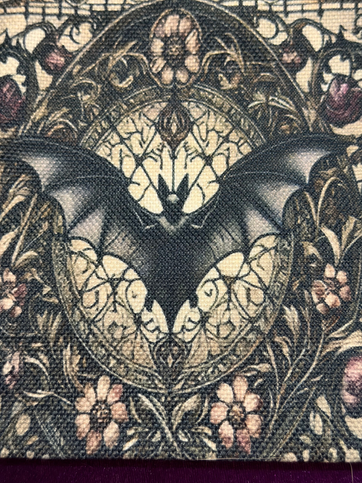 Gothic Bat Canvas Makeup Bag