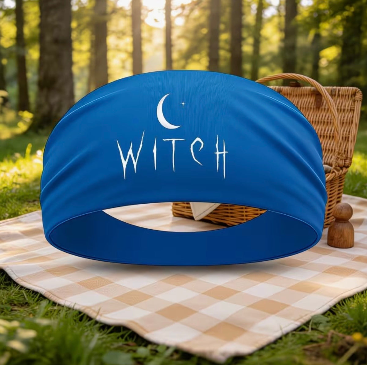 Witch Crescent Moon Headband – Royal Blue