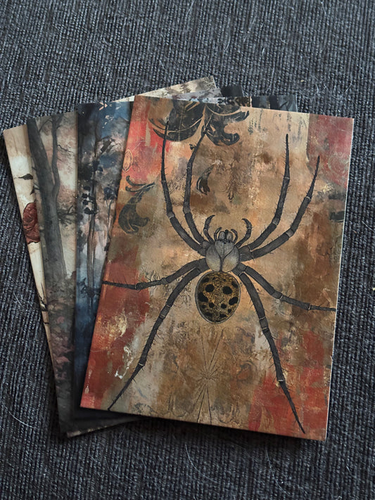 Assorted Gothic A6 Postcard Set – Dark Fantasy Art Cards – Witchy Gothic Postcards (Set of 4)