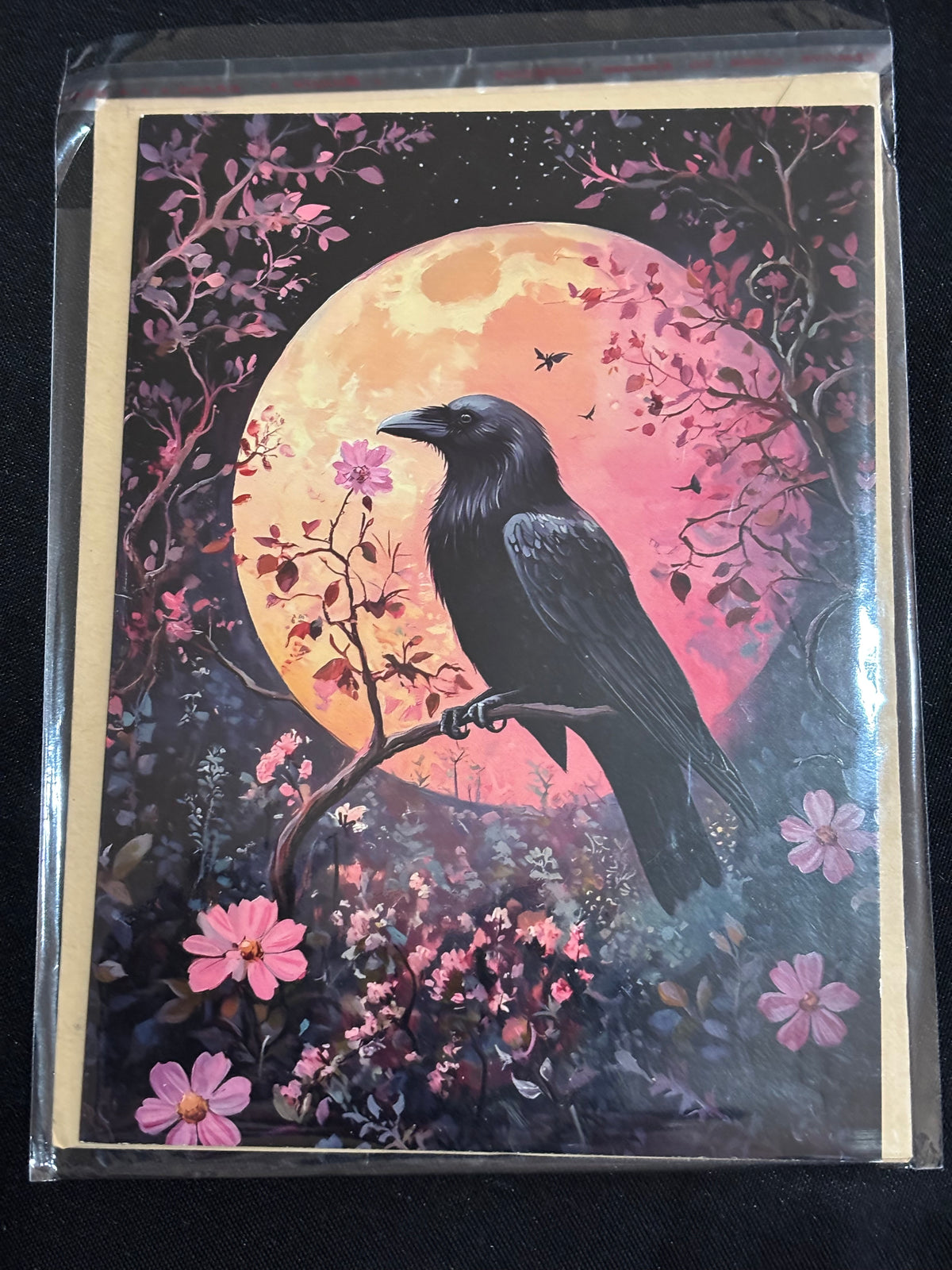 Moonlit Raven – Forest Friends Large Greeting Card