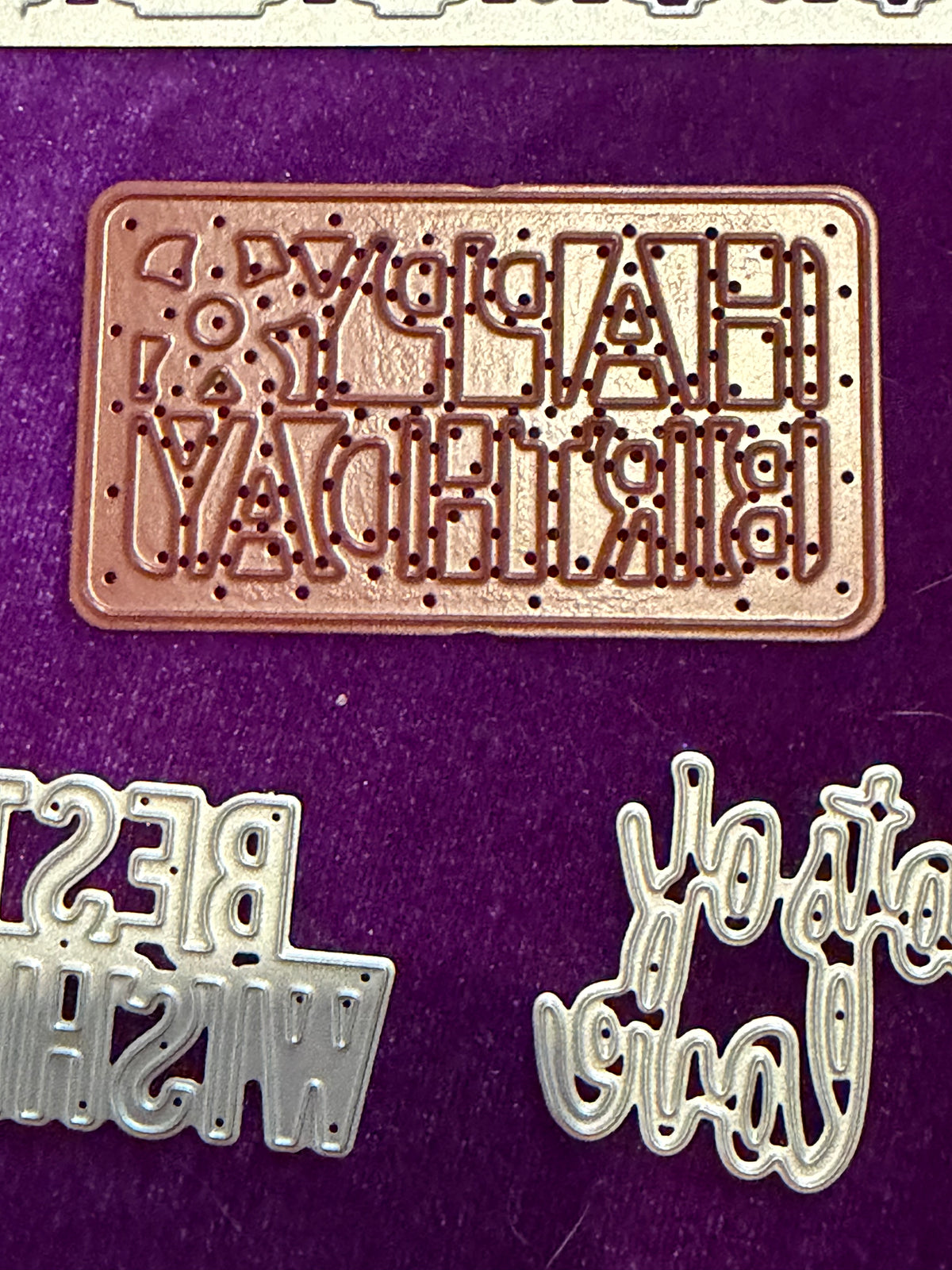 Assorted Sentiment Metal Cutting Dies – Set of 6