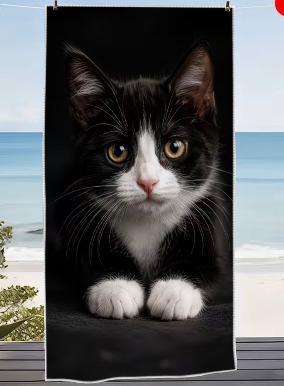 Tuxedo Menace – Extra Large Bath & Beach Towel