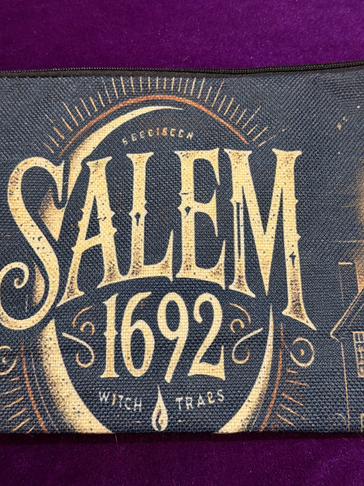 Salem 1692 Witch Trials Canvas Makeup Bag