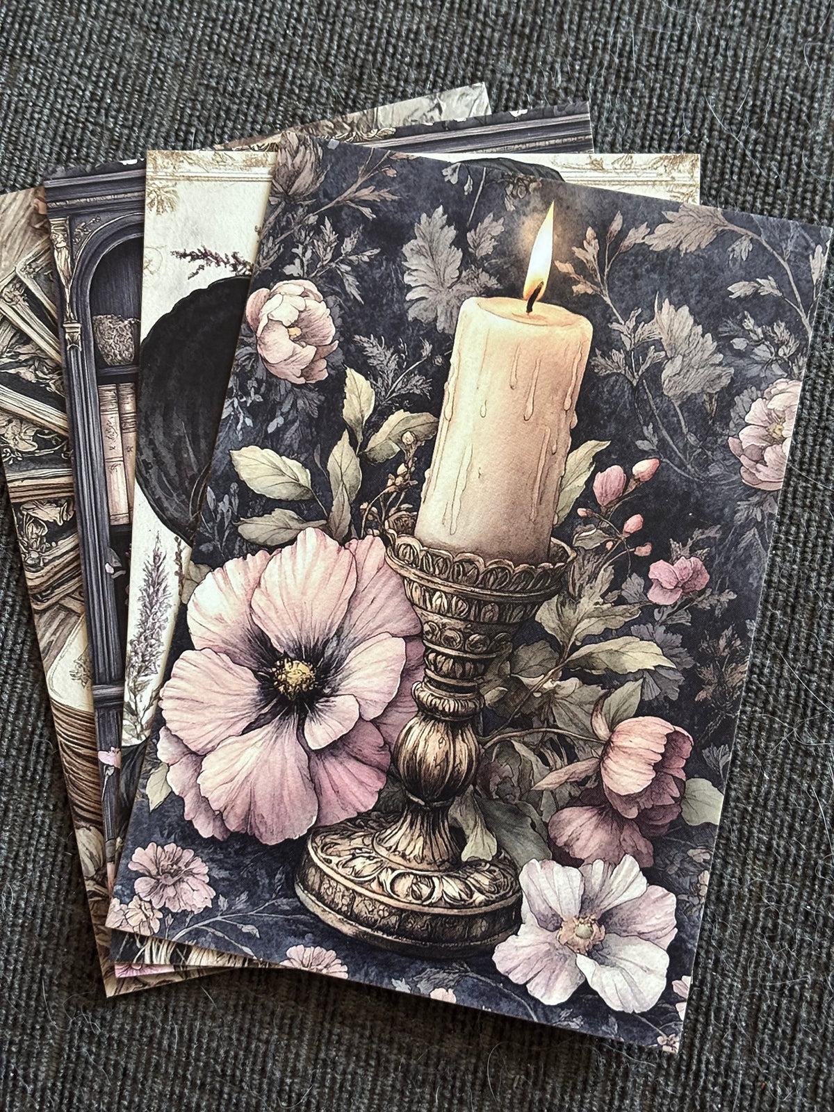 Gothic Books & Apothecary Mini Art Print Set (4 Pack)