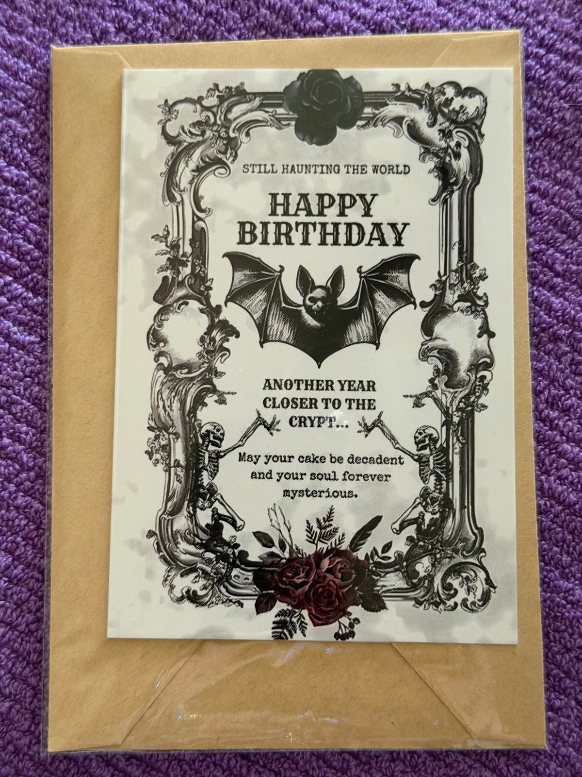 Still Haunting the World Gothic Birthday Card