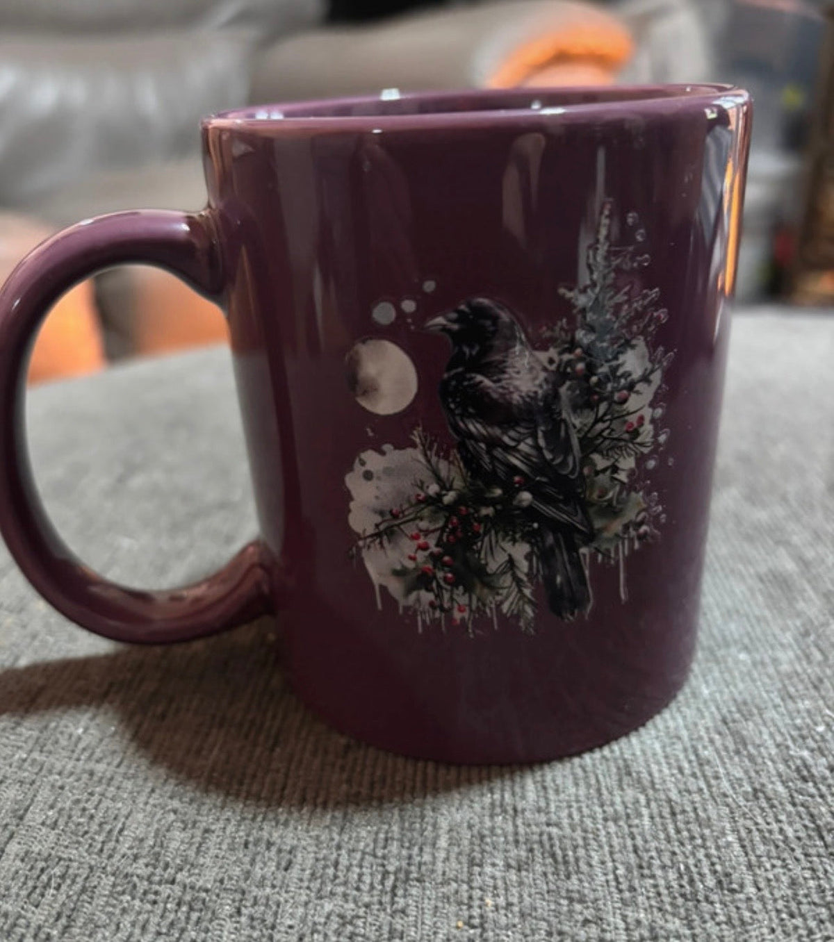 Winter Ravens Purple Mug